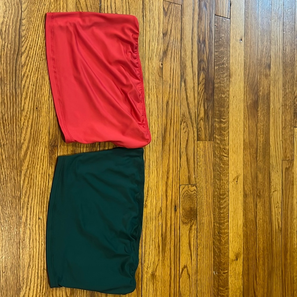 Red and green tube top